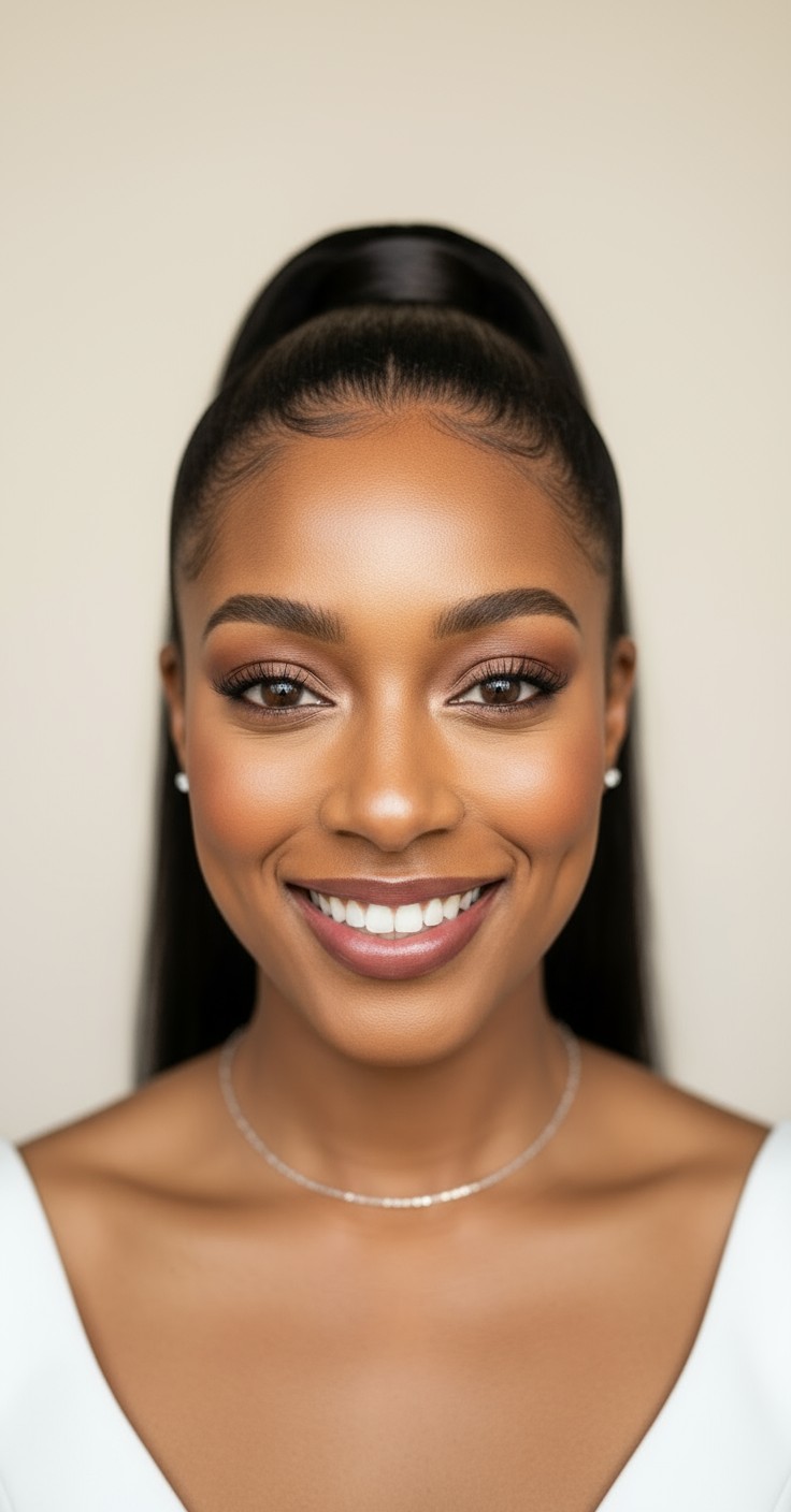 After High Pony Wedding Hair